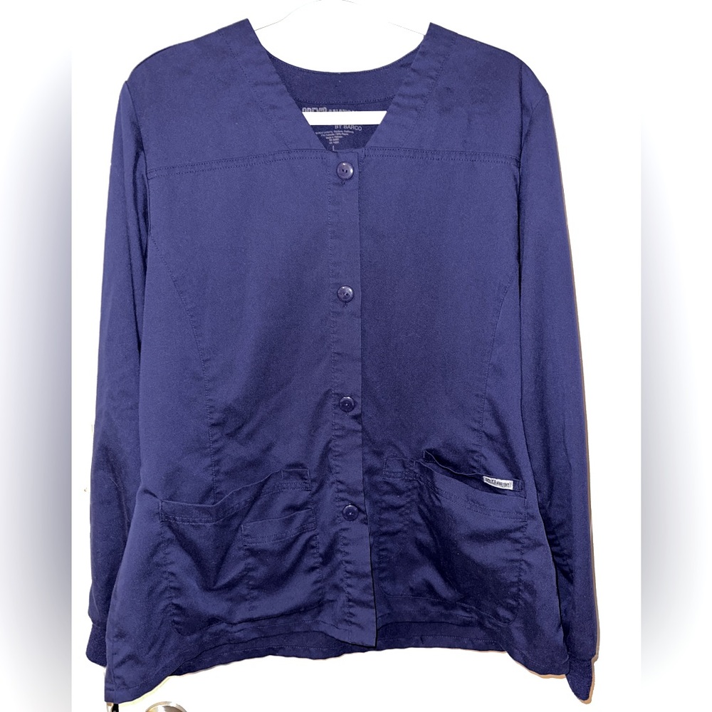 Grey’s Anatomy Navy Scrub Jacket Size Large